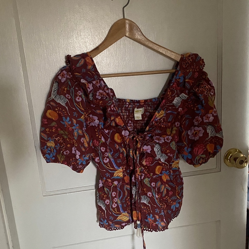Anthropologie Multicolor Floral Blouse